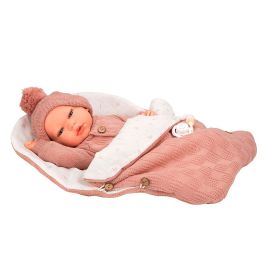 Muñecas Arias Muñeca Reborn Elba Rosa con Saco de Dormir 40 cm para Niñas +3 Años