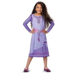 Disney Disfraz Asha Wish Classic Talla 7-8 Años Morado