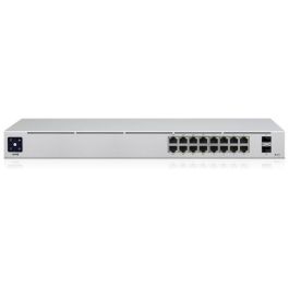 Ubiquiti UniFi 16-Port PoE Gestionado L2/L3 Gigabit Ethernet Switch, 36 Gbit/s, Montaje en Rack 1U, Plata Ubiquiti UniFi 16-Port PoE Gestionado L2/L3 Gigabit Ethernet Switch, 36 Gbit/s, Montaje en Rack 1U, Plata