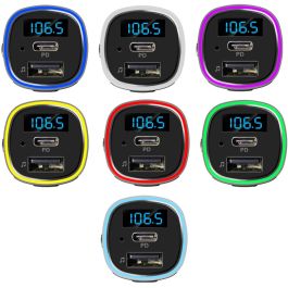 4smarts Cargador de Coche con Transmisor FM y Media-In