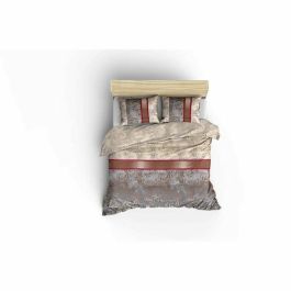 Juego de cama 220x240 cm + 2 fundas de almohada 60x60 cm Gris 65% Algodón 35% Poliéster