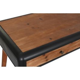 Consola DKD Home Decor Negro Natural Marrón oscuro Gris oscuro Metal Abeto 120 x 50 x 77 cm