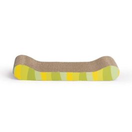 Rascador de cartón corrugado 49x22x75 cm cebra verde Rascador de cartón corrugado 49x22x75 cm cebra verde