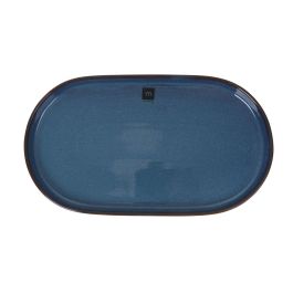 Bandeja Oval Chester Blue 36x20.5 cm - Inde (6 Unidades) Bandeja Oval Chester Blue 36x20.5 cm - Inde (6 Unidades)