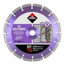 Rubi Disco diamantado STT Ø115mm Superpro 30974 para corte en seco de ladrillo, terrazo, hormigón, varilla máxima 6mm