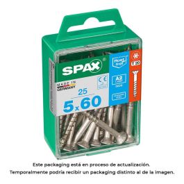 Spax 4197000500602 Tornillo Madera Cabeza Plana Inox A2 5,0x60mm T-Star Plus T20 4CUT Rosca Parcial Caja 25 unid. Precio: 7.69000012. SKU: S7913845