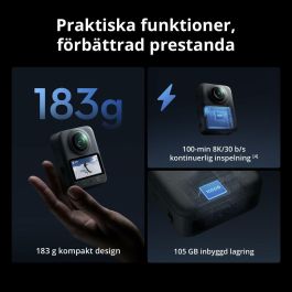 DJI Osmo Cámara 360° - Sensor 1, Vídeo Nativo 8K, Foto 360° 120 MP - AABDK18394