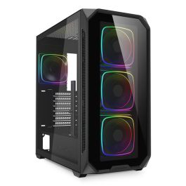 Sharkoon AK5G RGB Midi Tower Negro con Panel de Cristal Templado y 4 Ventiladores RGB Preinstalados Precio: 111.4999996. SKU: B1EAASE3P7
