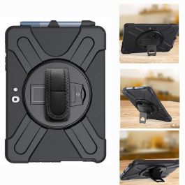 eSTUFF Funda AUSTIN Defender para Microsoft Surface Go 4/Go 3/Go 2/Go - Antichoque, soporte 360°, correa de mano, Negra