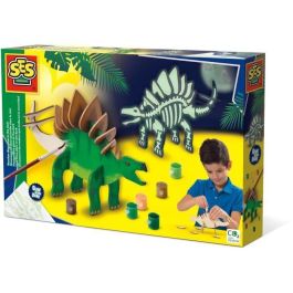 Dinosaurio de madera que brilla en la oscuridad - kit DIY - SES CREATIVE - Haz tu propio dinosaurio que brilla en la oscuridad. Precio: 27.50000033. SKU: B1557LJAMC