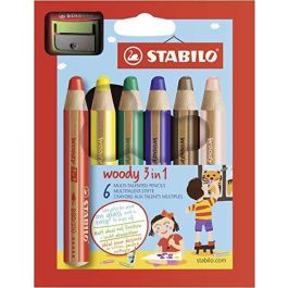 Stabilo Lápices De Colores Woody 3 En 1 Estuche 6 Ud + 1 Sacapuntas Precio: 11.88999966. SKU: S8417837