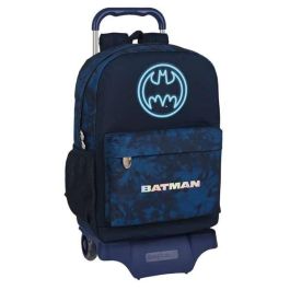 Mochila Escolar con Ruedas Batman Legendary Azul marino 30 x 43 x 14 cm