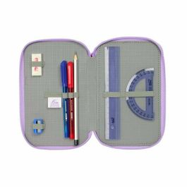 Safta Plumier Estuche Triple Escolar Infantil Unicorn Academy 37 Piezas, 12,5x19,5x5,5 cm, Edad +3 años