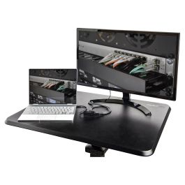 StarTech Escritorio Móvil de Pie Portátil Ajustable Ergonómico con Ruedas Negro