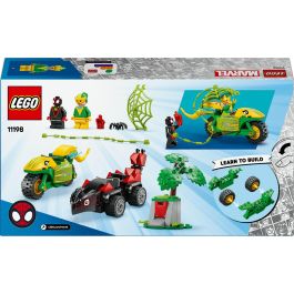 LEGO Spidey Juego de Construcción Duelo de Vehículos Dinosaurio de Spin y Electro para Niños y Niñas de 4+ años