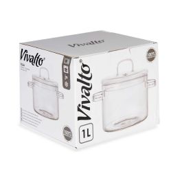 Olla De Borosilicato 1000Ml Vivalto 13CM (6 Unidades) Olla De Borosilicato 1000Ml Vivalto 13CM (6 Unidades)