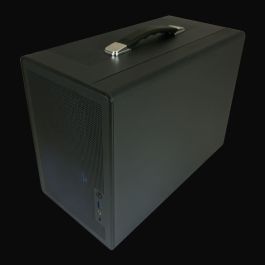 LC-Power LC-716MB-ON Micro Torre PC Negra para Gaming, micro ATX/Mini-ITX, Vidrio Templado, Ventana, Iluminación RGB