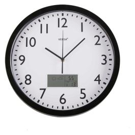 Reloj de Pared Versa Negro Plástico Minimalista 4 x 35 x 35 cm