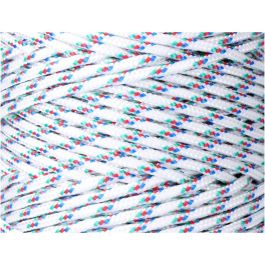 Edm Cordón trenzado polipropileno tricolor, calibre 5 mm x 200 m, flexible y resistente para múltiples usos