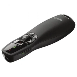Logitech R400 Wireless Presenter - Puntero Láser Rojo, Alcance 15m, Controles Intuitivos de Presentación Inalámbrico, Pilas AAA