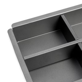 Herrajes Alk Cesta de Metal para Bastidor Óptima, Acero Grafito Robusta, 200 mm Ancho x 410 mm Fondo x 56.5 mm Alto