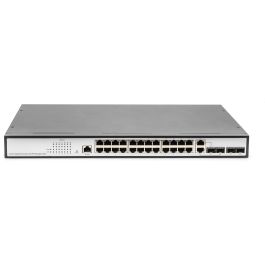 Digitus Switch Gigabit Ethernet Gestionado 24 Puertos 2 Combo RJ45/SFP y 2 SFP Uplink L2 Montaje en Rack Negro