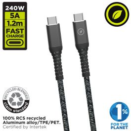muvit for change cable Tipo C a Tipo C 5A/240W 1.2m resistente negro