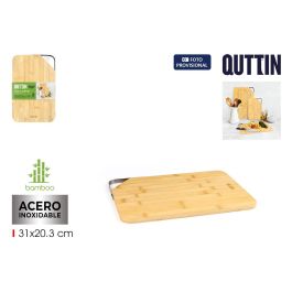 Tabla de cortar bambú y metal Quttin 31x20.3 cm - Inde (12 Unidades)