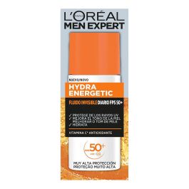 L'Oréal Paris MEN EXPERT Hydra Energetic Fluido Protector Invisible Diario SPF50+ para Hombre 50 ml