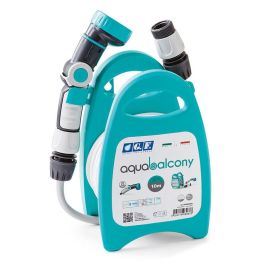 GF Aquabalcony Portamanguera 10m Kit Manguera Riego Jardín con Lanza Ergo 8 Jet y 2 Racores, Plástico, Azul/Blanco Precio: 28.49999999. SKU: B1AVAE3MDK