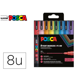 Posca PC-3M Rotulador Marcador de Pintura Punta Cónica Estuche 8 Colores Purpurina Trazo 0,9-1,3 mm Precio: 25.5899996. SKU: B166HXSSNA