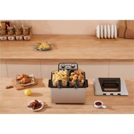 Continental Edison CEFR5IN3P - Freidora de 5 litros con 3 cestas