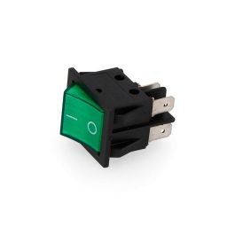 Edm Interruptor bipolar 15A 250V verde empotrable