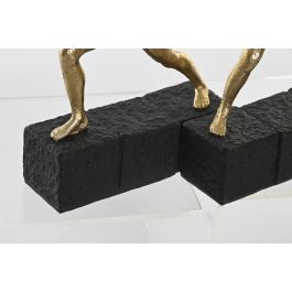 DKD Home Decor Figura Moderna Gimnastas Resina Dorado y Negro 25.5 cm Alto Pack 2 Unidades