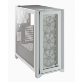 Corsair 4000X RGB Torre Midi ATX Blanca para PC Gaming con Ventana de Cristal Templado