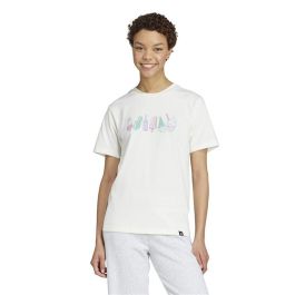 Camiseta de Manga Corta Mujer Adidas Blanco 9-10 Años
