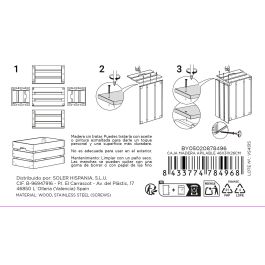 Caja de Madera Apilable 46x31x25 cm Confortime - Inde (4 Unidades) Caja de Madera Apilable 46x31x25 cm Confortime - Inde (4 Unidades)