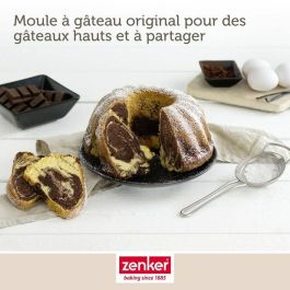 Zenker ZEN1701993927740 - Set de Moldes Kouglof y Savarin Metálicos Negros, 25 cm y 28 cm