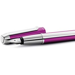 Pelikan Pluma Estilográfica Pura P40 Violeta de Aluminio con Plumín Medio de Acero Inoxidable en Estuche de Regalo