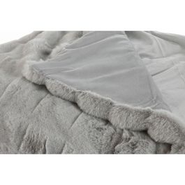 Manta Urban DKD Home Decor Gris Claro 240 x 1 x 220 cm