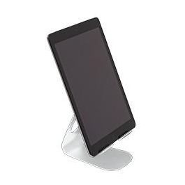 Terratec 219728 Soporte iTab M para Tablets y Móviles, de Aluminio, Color Plata, Soporte Pasivo para Interior