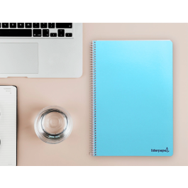 Liderpapel Cuaderno espiral folio tapa blanda 80 hojas 60gr milimetrado 2mm colores surtidos