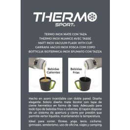 Termo Inox Mate 500 ml con Taza - Thermosport (8 Unidades) Termo Inox Mate 500 ml con Taza - Thermosport (8 Unidades)