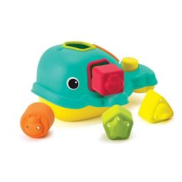 Infantino Juego de Baño Orca 17 Piezas: Juguetes Apilables, Pesca con Red y Animales, Chorro de Agua. Hermético Antimoho para Bebés
