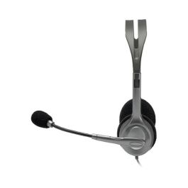 Logitech H111 Auriculares Estéreo con Micrófono Giratorio para Múltiples Dispositivos, PC, Smartphone y Tablet, Jack 3.5mm
