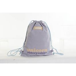 DKD Home Decor Mochila Shabby Colección Pastel Claim Rosa Azul Marrón Lona Poliéster 36x28x1 cm (Pack 12 Unidades)
