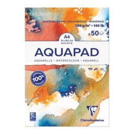 Bloc De Dibujo Clairefontaine Aquapad Encolado Blanco Grano Medio-Fino Tecnicas Humedas A4 300G 50H 3 unidades Precio: 40.50000032. SKU: B1A53T262S