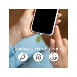 Wondee Funny Lightning Frog Charm Protector de puerto para móvil, tipo C o Lightning, 20x10x15 mm, colgante decorativo