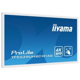 iiyama TF5539UHSC-W1AG Pantalla Táctil Interactiva 55" 4K UHD PCAP IPS 15 Puntos Open Frame Antirreflejos Touch-Through-Glass Blanca Uso 24/7
