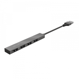 Hub USB Trust 23786 USB x 4 Gris Plateado Aluminio 3600 W